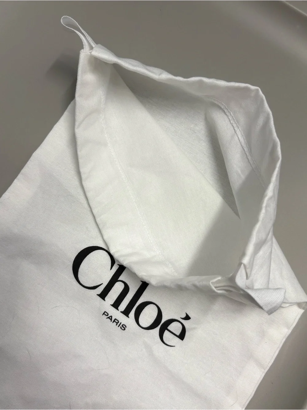 CHLOE - White Cotton Dust Bag For shoes